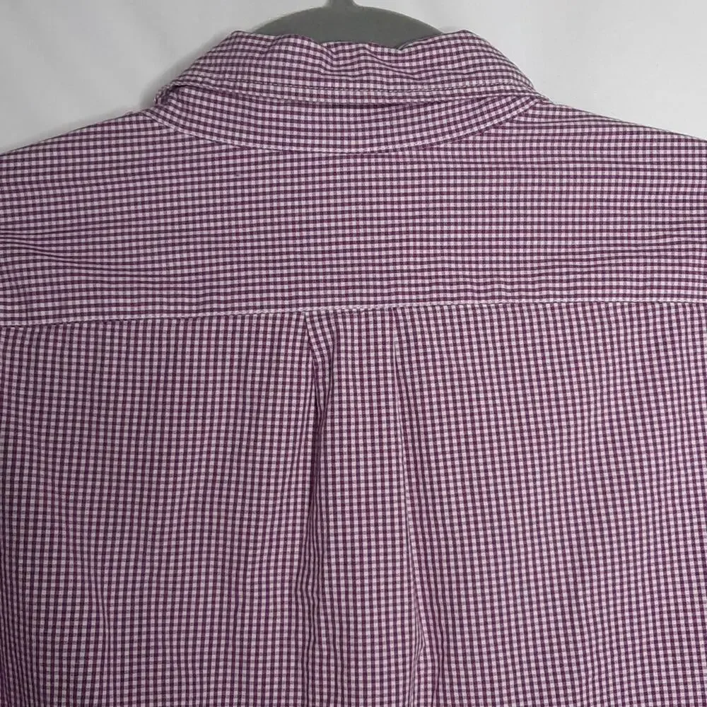 J. Crew Stretch Men's Slim Untucked Small Checkered Button Down Shirt Lg Short